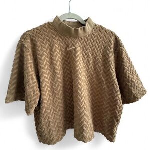 Nike Everyday Modern Chevron Terry Tuffed
Mock Neck Tee - Boxy Top